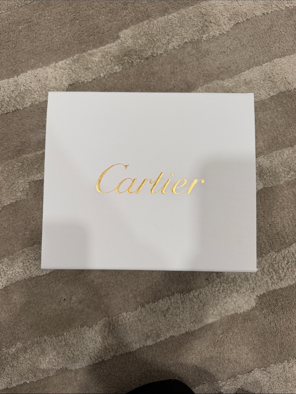 Cartier White Box with Gold Logo Center